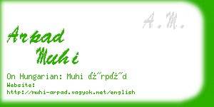 arpad muhi business card